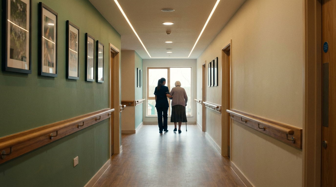 Care home corridor